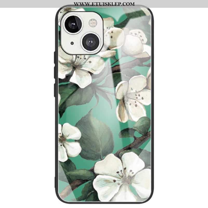 Etui do iPhone 14 Kwiaty Ze Szkła Hartowanego